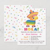 Niedliche PinataConfetti Hola Fiesta-Baby-Dusche Einladung (Vorne/Hinten)