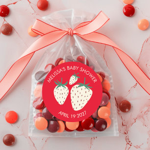 Niedliche Pineberry BABY SHOWER Custom Strawberry Runder Aufkleber