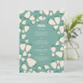 Niedliche Pineberry-HAND ZEICHNETE CUSTOM Menükarte (Stehend Vorderseite)