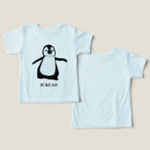 Niedliche Pinguin-Abbildung Personalisiert Baby (Design Vorderseite & Rückseite)