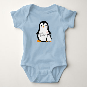 Niedliche Pinguin Baby Dusche Blue Boy Baby Strampler