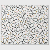 Niedliche Pinguin Baby Dusche Blue Boy Geschenkpapier (Flach)