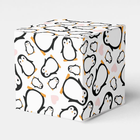 Niedliche Pinguin Baby Dusche Blue Boy Geschenkschachtel (Vorderseite)