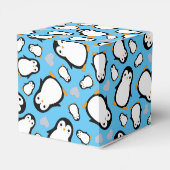 Niedliche Pinguin Baby Dusche Blue Boy Geschenkschachtel (Rückseite)
