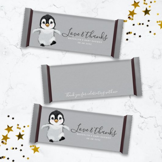 Niedliche Pinguin Baby Dusche Candy Bar Wrapper