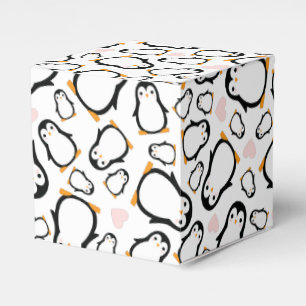 Niedliche Pinguin Baby Dusche Pink Girl Geschenkschachtel