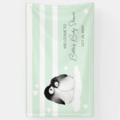 Niedliche Pinguin-Babydusche Banner (Vertikal)