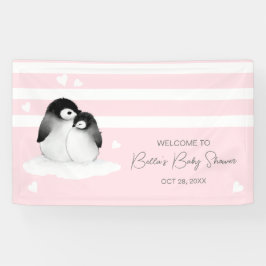 Niedliche Pinguin-Babydusche Banner