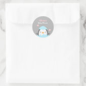 Niedliche Pinguin-Babydusche-Dekorationskleber Runder Aufkleber (Tasche)