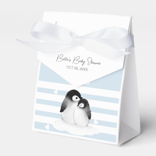 Niedliche Pinguin-Babydusche Geschenkschachtel (Vorderseite)