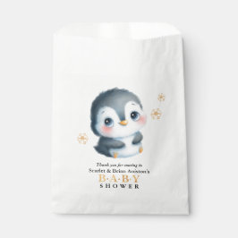 Niedliche Pinguin-Babydusche Geschenktütchen