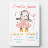 Niedliche Pinguin Ballerina Pink Baby Girl Stats