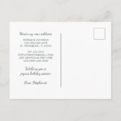 Niedliche Pinguin Beach Scene Palm Tree Holiday Mo Ankündigungspostkarte (Rückseite)