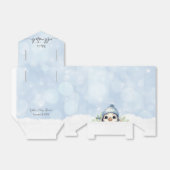 Niedliche Pinguin Blue Boy Baby Dusche Geschenkschachtel (Ungefaltet)