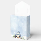 Niedliche Pinguin Blue Boy Baby Dusche Geschenkschachtel (Geöffnet)