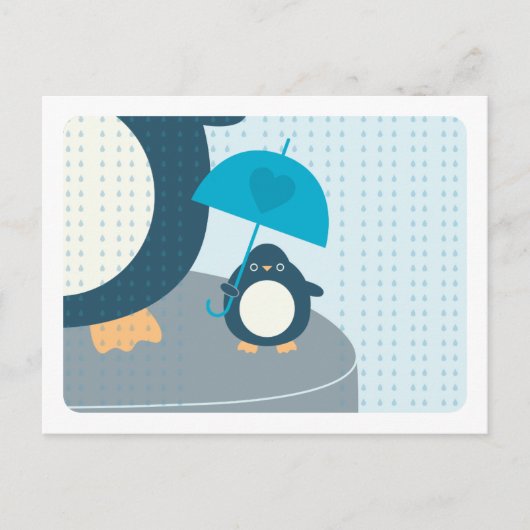 Niedliche Pinguin Boy Words of Advice Mommy Postka Hinweiskarte (Vorderseite)