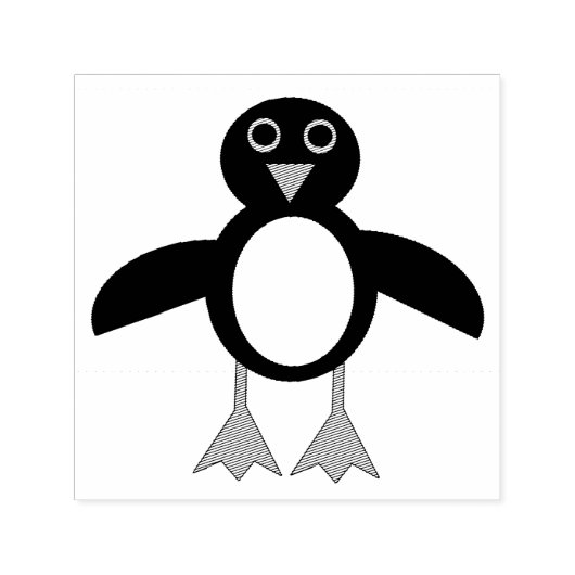 Niedliche Pinguin-Briefmarke Permastempel (Design)