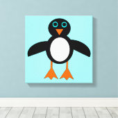 Niedliche Pinguin Canvas Print Leinwanddruck (Insitu (Holzboden))