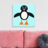 Niedliche Pinguin Canvas Print Leinwanddruck (Insitu (Wohnzimmer))