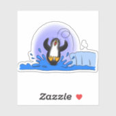 Niedliche Pinguin-Cartoon-Illustration Aufkleber (Blatt)