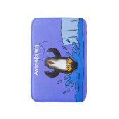 Niedliche Pinguin-Cartoon-Illustration Badematte (Vorderseite Vertikal)