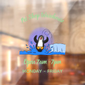 Niedliche Pinguin-Cartoon-Illustration Fensteraufkleber (Blatt 2)