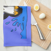 Niedliche Pinguin-Cartoon-Illustration Geschirrtuch (Viertel Falte)