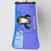 Niedliche Pinguin-Cartoon-Illustration Golf Headcover (Rotieren 90)