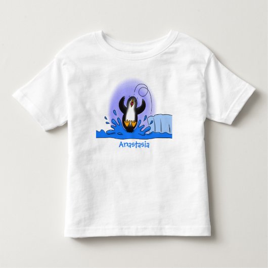 Niedliche Pinguin-Cartoon-Illustration Kleinkind T-shirt (Vorderseite)