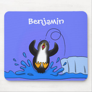 Niedliche Pinguin-Cartoon-Illustration Mousepad