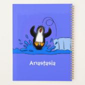 Niedliche Pinguin-Cartoon-Illustration Planer (Rückseite)