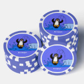 Niedliche Pinguin-Cartoon-Illustration Pokerchips (Stapel)