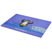 Niedliche Pinguin-Cartoon-Illustration Schneidebrett (Ecke)