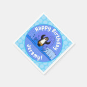 Niedliche Pinguin-Cartoon-Illustration Serviette (Ecke)