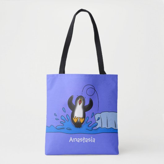Niedliche Pinguin-Cartoon-Illustration Tasche (Vorderseite)