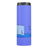 Niedliche Pinguin-Cartoon-Illustration Thermosbecher (Rückseite)