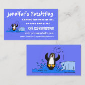 Niedliche Pinguin-Cartoon-Illustration Visitenkarte (Vorne/Hinten)