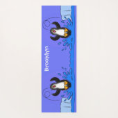 Niedliche Pinguin-Cartoon-Illustration Yogamatte (Rückseite)