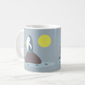 Niedliche Pinguin-Fischerei-Illustration Kaffeetasse (Vorderseite Links)