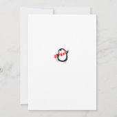 Niedliche Pinguin Funny 2021 Math Problem Ferienka Einladung (Rückseite)