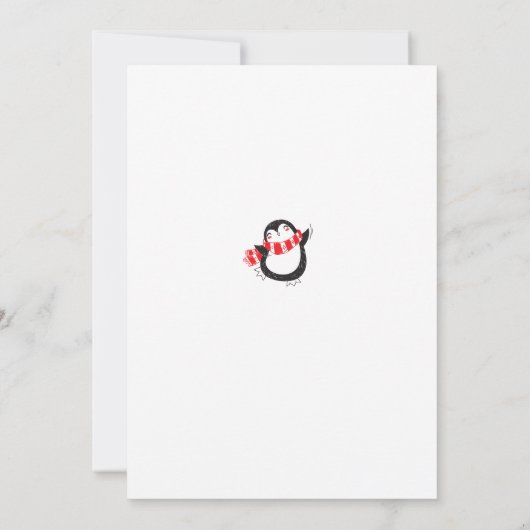 Niedliche Pinguin Funny 2021 Math Problem Ferienka Einladung (Rückseite)