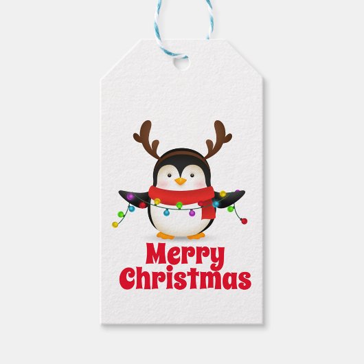Niedliche Pinguin-Gift-Tags Geschenkanhänger