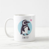 Niedliche Pinguin Girlfriend Matching Personalisie Kaffeetasse (Links)