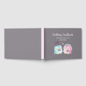 Niedliche Pinguin Groom und Bride Love Birds Hochz Gästebuch (Voll)