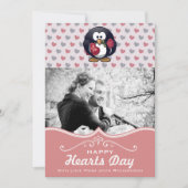 Niedliche Pinguin-Herzen| Valentinstag des Fotos Einladung (Vorderseite)