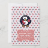 Niedliche Pinguin-Herzen| Valentinstag des Fotos Einladung (Rückseite)