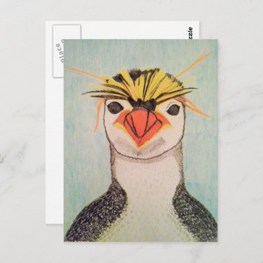 Niedliche Pinguin Illustration Postkarte (Vorne/Hinten)