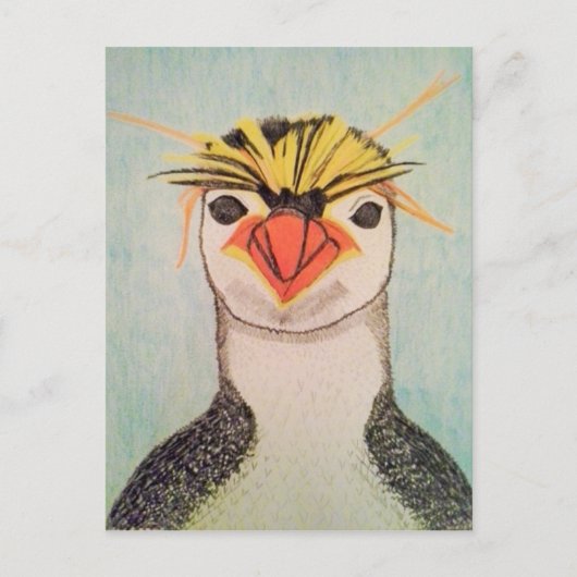 Niedliche Pinguin Illustration Postkarte (Vorderseite)