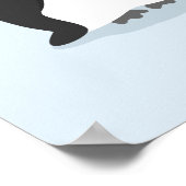 Niedliche Pinguin-Kick- und Familienmauerdekor Poster (Ecke)