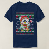 Niedliche Pinguin-Lichter Uganda Weihnachtssüßer f T-Shirt (Design vorne)